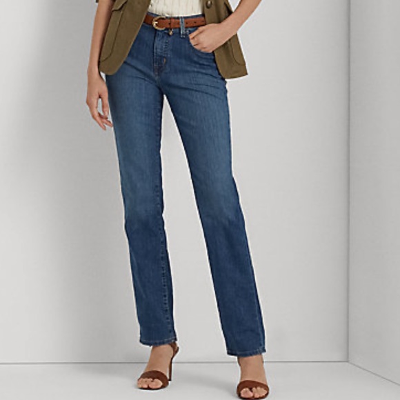 Lauren Ralph Lauren Denim - Lauren Ralph Lauren Women's Mid-Rise Straight Denim Jeans Size 12